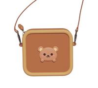 Sac pour appareil photo en silicone ours marron, beige, noir TU