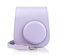 Sac pour Appareil Photo, étui de Protection en Cuir PU avec bandoulière Couleur Bonbon pour Polaroid Appareil Photo pour Fujifilm Instax Mini 8/8+ / 9(Violet)
