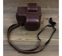 Sac pour appareil photo Portable, étui en cuir PU pour Nikon Z50 Z30, housse de protection d'objectif 16-50mm avec bandoulière-Marron