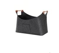 Sac pour Bois de Cheminée Panier à bois de chauffage de grande capacité, porte-bûches de cheminée, sac de transport en feutre, sac de transport pliable avec poignées Sac Rangement