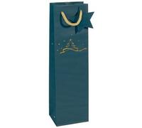 Sac pour bouteille 'Christmas tree petrol', grand