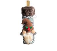 Sac pour bouteille de vin en forme de gnome de Noël - cache-bouteille Tomte suédois, décoration de fête de vacances pour la maison, la table à manger et la présentation de cadeaux, à suspendre 13