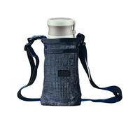 Sac pour bouteille d'eau, sac de transport pour bouteille d'eau - Manchon réglable en corde pour le voyage, la randonnée, le fitness, le camping, la marche, l'école, Bleu marine, Refer to description