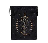 Sac pour cartes de tarot - Étui de rangement pour cartes de tarot avec cordon - Organisateur imprimé pour bijoux dés et articles spirituels tels que cristaux, runes, montres