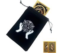 Sac pour Cartes de Tarot | Étui en Flanelle avec Cordons de Serrage réutilisables pour Cartes de Tarot - Sac de Rangement pour et Adultes, Nouveau N, Refer to Description, Unisexe