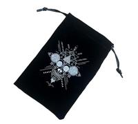 Sac pour cartes de tarot - Flanelle 12 x 18 cm | Pochette de de tarot | étui à cartes de tarots avec cordon de serrage, sac de rangement pour cartes Oracle, pochette de tarots spirituels