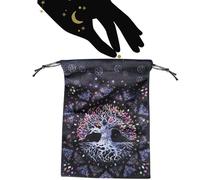 Sac pour cartes de tarot, phase de la lune avec dessins | Linge en coton portable - Probabilité de bourrage pour les amateurs de tarot, magiciens, magiciens, sac à bijoux est livré avec un