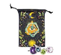 Sac pour cartes de tarot - Pochette de rangement pour dés - Organiseur de protection imprimé pour adolescents, débutants, adultes, amateurs de rassemblements quotidiens, voyages, fêtes, jeux, SAE08