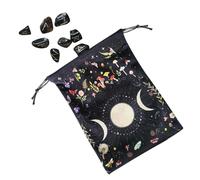 sac pour cartes de tarot | Rangement en flanelle imprimée avec cordon de serrage | Parfait pour les jeux de tarot, les cartes Oracle, les dés et les runes, multicolore, 92, Unisexe