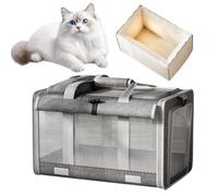 Sac pour chat - Grande capacité de voyage | Porte-animaux avec doublure intérieure amovible, idéal pour les chats et les petits animaux, parfait pour les courts trajets, la marche, les voyages en