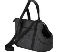 Sac pour chien, sac de voyage mains libres, boîte de transport, avec poches latérales, sac pour chat, avec bandoulière réglable, noir, XL : 30x50x32 cm