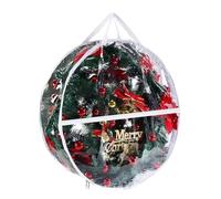 Sac Pour Couronne De Noël - Pochette De Transport En PVC Antipoussière À Grande Capacité - Sac De Transport Pour Couronne De Noël,Pour Couvertures, Vêtements, Chapeau, Maison, Dortoir, Appartement, Ga