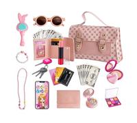 Sac pour enfant avec kit de maquillage de jeu pour filles, jeu de rôle portable princesse, jouet de shopping pour , pour la vie quotidienne, les vacances, les anniversaires, les représentations