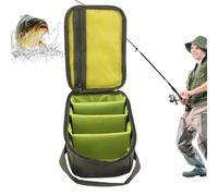 Sac pour équipement de moulinet de pêche, étui pour moulinet de pêche - Sacs de rangement pour moulinet étanches pour l'extérieur,Pochette zippée, compartiments multiples, sac d'accessoires de pêche p