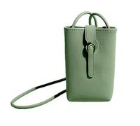 Sac pour femme en cuir PU style coréen bandoulière porte-monnaie de couleur unie messagers shopping rencontres femmes cuir PU bandoulière couleur unie messager téléphone, Vert, One Size