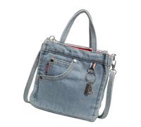 Sac pour femme Lavage Vieux Denim Messenger Sac Tendance Épaule Rétro Sac à Main Tout Correspondance Crossbody Rétro Épaule pour Femmes Quotidien Haut, bleu clair