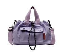 Sac pour femme style coréen Sac à bandoulière tendance Sac à main et sac à main en toile Seau simple Messagers pour femme Seau à bandoulière simple avec cordon de serrage pour tous les jours, E, One
