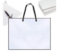 Sac Pour Fournitures Artistiques - Organisateur de Stockage Artistique 48 x 64 cm avec Poignée et Fermeture Éclair - Dossier Transparent Portable, Étui de Stockage d'Art pour Documents, Photos, École,