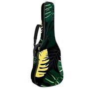 Sac pour guitare acoustique 108 x 42 x 12 cm, imperméable avec couche de protection, plusieurs poches, motif feuilles tropicales, Multicolore #06, 42.9x16.9x4.7 in, Sac pour guitare
