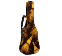 Sac pour guitare acoustique avec 2 poches - Bandoulière réglable et crochet arrière - Convient pour guitares électriques, basses et guitares classiques, Décoration de balai d'Halloween, 42.9x16.9x4.7