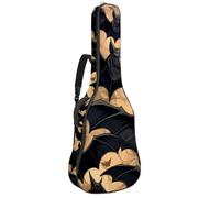 Sac pour guitare acoustique avec bandoulière réglable et crochet arrière, convient pour guitares électriques, basses, guitares classiques, ukulélé, motif château d'Halloween 48, 104, 106,7 cm, Motif