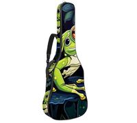 Sac pour guitare acoustique, beau étui pour guitare de 101,6 cm, 101,6 cm, étanche avec plusieurs poches, grenouille colorée, multicolore, 42.9x16.9x4.7 in, Sac pour guitare