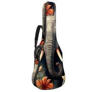 Sac pour guitare acoustique, magnifique étui pour guitare acoustique de 101,6 cm, 101,6 cm, sac de transport étanche avec couche de protection, éléphant coloré, multicolore, 42.9x16.9x4.7 in, Sac pour