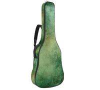 Sac pour guitare acoustique vintage vert chiné 67 avec 2 poches, bandoulière réglable et crochet arrière, convient pour guitares électriques, basses et guitares classiques, Texture vintage verte