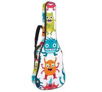 Sac pour guitare basse avec joli monstre multicolore, housse pour guitare acoustique de 101,6 cm, 104,1 cm, sac de transport imperméable Oxford pour guitare électrique acoustique classique, ukulélé,