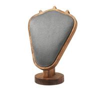 Sac pour Huiles Essentielles Cadre de présentation Bijoux en Bois, modèle d'impression, Accessoires vitrine comptoir, Cadre Collier(Gray)