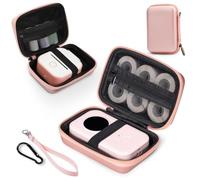 Sac pour Imprimante d'étiquettes Compatible avec Phomemo D30,Q31,Q30, Autres étiqueteuses de Taille Similaire, pour T02, M02 Pro, M02, M02X Mini Imprimante, Résistant aux Chocs et à l'eau (Rose)