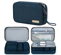 Sac pour Insuline, Trousse pour un diabétique, Sac de Rangement pour Stylos à Insulin, Lecteur de Glycémie et Autres Fournitures pour Diabétiques (Sac Uniquement), Bleu