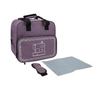 Sac pour machine à coudre, étui de transport pour machine à coudre à grande capacité avec plusieurs poches, sac de rangement en tissu oxford résistant avec bandoulière, pour un (Violette)
