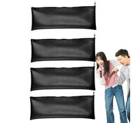 Sac Pour Microphone - Protecteur De Vocal | Étui Pour Microphone, 4 Pochettes En Cuir PU Avec Cordon De Serrage Et Fermeture Éclair Avec Doublure Antichoc, Ensemble De Housses De Rangement Pour