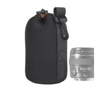 Sac pour objectif d'appareil photo - Sac à objectif d'appareil photo,Sac à lentilles en néoprène épais | Étui pour objectif d'appareil photo, cordon de serrage, capuchon d'objectif, 14 cm, se