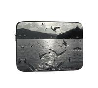 Sac pour ordinateur portable 10" imprimé mouette blanche - Poche intérieure pour ordinateur portable résistant aux chocs pour le travail, les voyages, l'école, le bureau