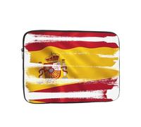 Sac pour ordinateur portable 10" - Motif drapeau espagnol - Poche intérieure antichoc pour ordinateur portable - Pour affaires, voyages, école, bureau
