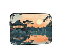 Sac pour ordinateur portable 13" - Impression d'illustration japonaise - Poche intérieure antichoc pour ordinateur portable - Pour affaires, voyages, école, bureau