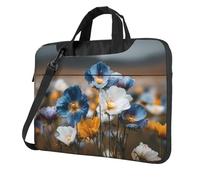 Sac pour ordinateur portable 14" avec motif unique de fleur azur léger et facile à transporter pour les voyages d'affaires, le travail et les études