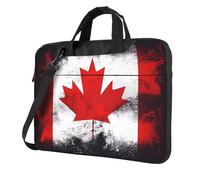 Sac pour ordinateur portable 15,6" avec motif drapeau canadien unique, léger et facile à transporter pour les voyages d'affaires, le travail et les études