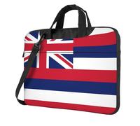 Sac pour ordinateur portable 15,6" avec motif drapeau hawaïen unique léger et facile à transporter pour les voyages d'affaires, le travail et les études