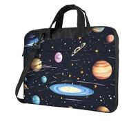 Sac pour ordinateur portable 15,6" avec motif unique de famille solaire et facile à transporter pour les voyages d'affaires, le travail et les études