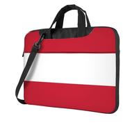 Sac pour ordinateur portable 15,6" Motif drapeau de l'Autriche Housse rembourrée pour homme et femme