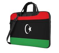 Sac pour ordinateur portable 15,6 pouces Motif drapeau de la Libye Housse rembourrée pour homme et femme
