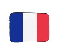 Sac pour ordinateur portable 15" avec motif drapeau français - Parfait pour les affaires, les voyages, l'école, le bureau, poche intérieure antichoc pour ordinateur portable