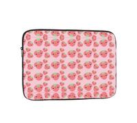 Sac pour ordinateur portable 15" avec motif fraise mignon, pochette de protection intérieure, portable et adapté pour les voyages d'affaires ou les voyages