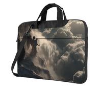 Sac pour ordinateur portable avec ange unique avec un motif d'épée léger et facile à transporter pour les voyages d'affaires, le travail et les études, Noir/blanc, 13 inch