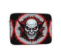 Sac pour ordinateur portable de 12" - Motif fantôme maléfique rouge et noir - Poche intérieure antichoc pour ordinateur portable - Pour affaires, voyages, école, bureau