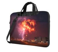 Sac pour ordinateur portable de 14" avec motif de nuage éclair unique et facile à transporter pour les voyages d'affaires, le travail et les études