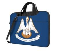Sac pour ordinateur portable de 15,6" avec motif unique de drapeau de l'État de Louisiane léger et facile à transporter pour les voyages d'affaires, le travail et les études